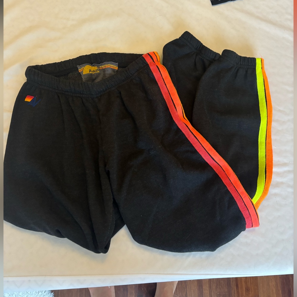 Aviation nation sweatpants - rainbow stripe